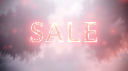 playful and creative sale text illustration on unique artistic backdrop for retail or branding