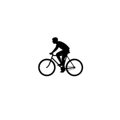 cyclist on white background