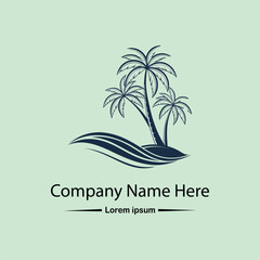 Obraz premium Palm tree logo