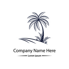 Obraz premium Palm tree logo