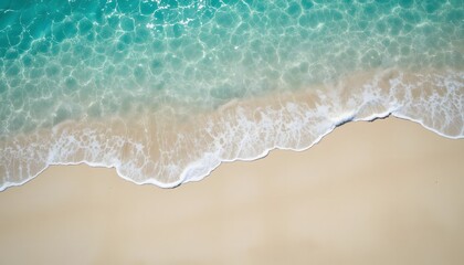 Aerial view of clear turquoise sea. Ai Generated