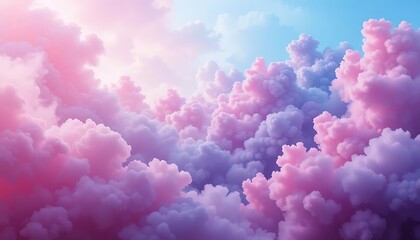 Fototapeta premium Pink and Purple Cloudscape Dreamlike Scene