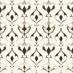 Patterned wallpaper with a black and white design