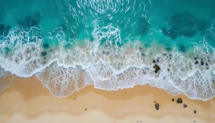 Aerial view of clear turquoise sea. Ai Generated