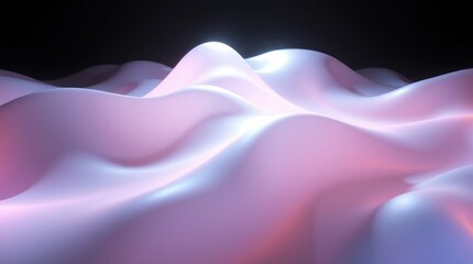 Abstract representation of smooth, flowing waves with soft lighting and gradients.