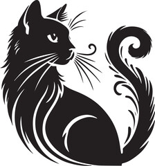 Black cat silhouette