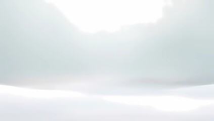Abstract Snowy Background with Soft White and Light Blue Gradients, Highlighted by Spacious Empty Areas
