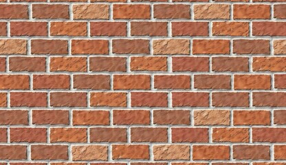 Brick wall in classic style in brown and red colors, representing texture