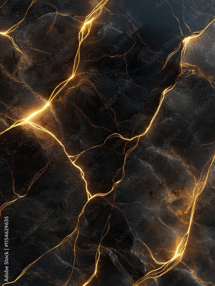 Poster ethereal obsidian fractal patterns illuminating intricate designs abstract art artistic display dark