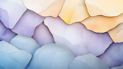 Abstract Pastel Gold Veined Marble Texture - Abstract art