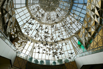 Silver birds in the dome 