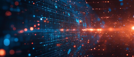 Obraz premium Abstract biotechnology background with DNA sequences, molecular structure, and digital graphs, representing genetic analysis and scientific discovery