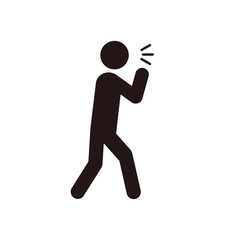 声を出している人のピクトグラムアイコン
