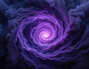 Obraz premium Purple Smoke Swirling Into A Glowing Vortex