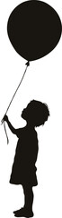 Kid with balloon vector art