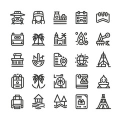travel and tourism related icon vector 