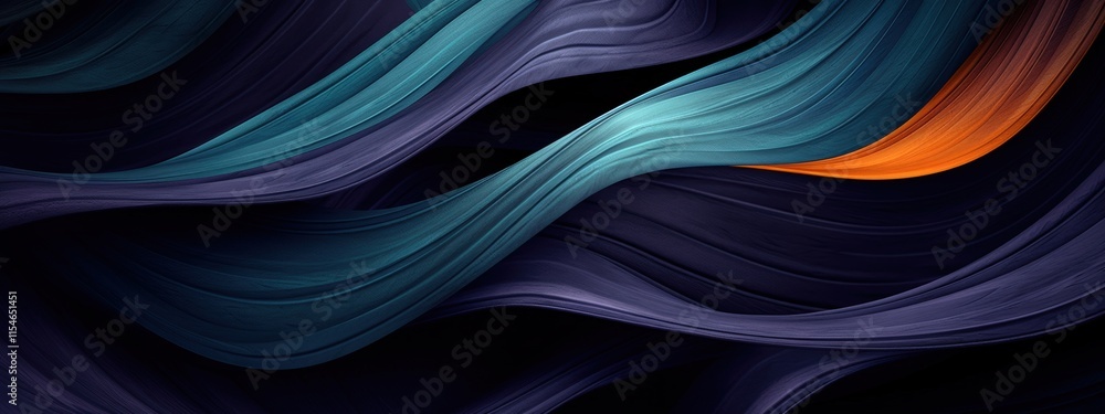 Poster vibrant organic lines in abstract design with fluid movement and colorful swirls for artistic backgr
