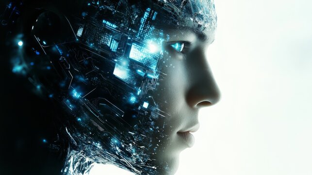 Futuristic Learning Concept with Glowing Effects