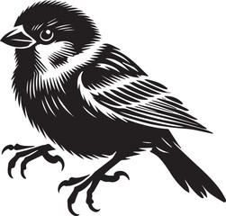 Sparrow bird silhouette 