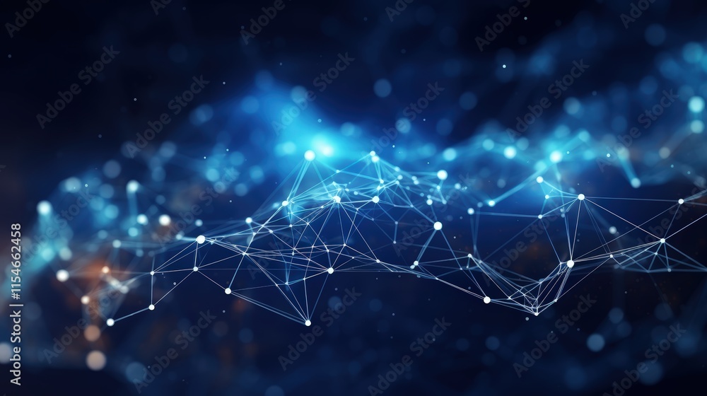 Poster abstract blue background with dynamic patterns and light effects ideal for technology or creative th