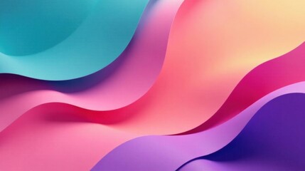 Obraz premium Abstract Colorful Waves A Serene Pastel Design Featuring Soothing Undulating Forms and Vibrant Hues