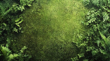 Fototapeta premium Detailed Green Fern Background with Rich Textures and Leafy Foliage