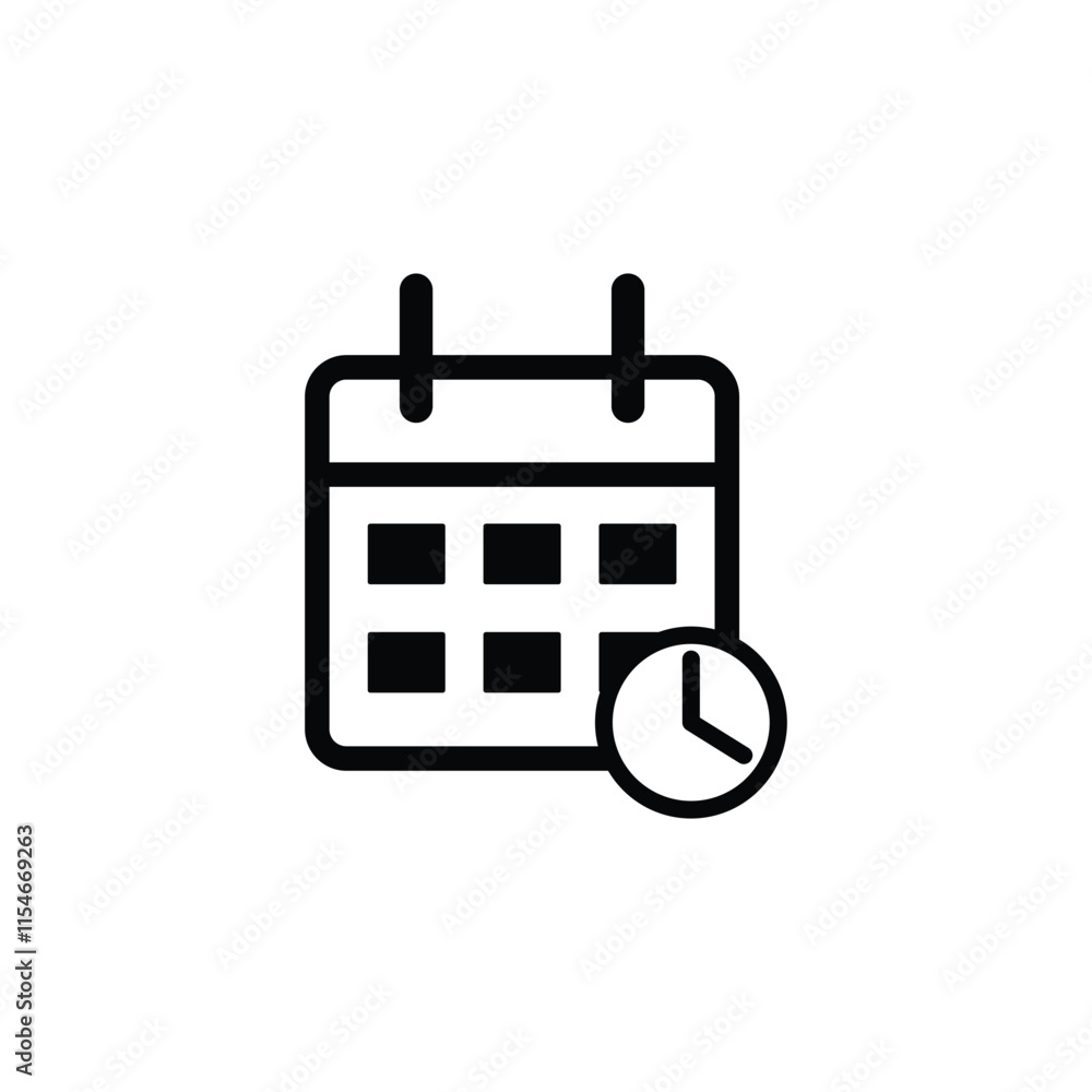 Poster calendar line icon/symbol. calendar or appointment schedule flat icon icon for apps and websites. ve