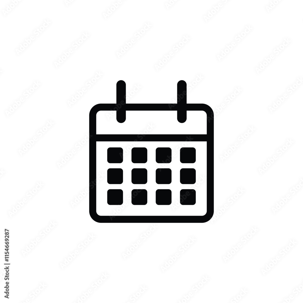 Poster calendar line icon/symbol. calendar or appointment schedule flat icon icon for apps and websites. ve