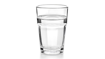 14. A minimalistic photo of a glass of water placed on a white background, with a focus on the clean simplicity of the image