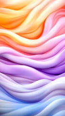 Obraz premium A colorful, flowing piece of fabric with a rainbow pattern. The colors are bright and vibrant, creating a sense of energy and movement. The fabric appears to be made of a soft, flowing material