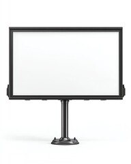 Naklejka premium Vertical blank white billboard, perfect for marketing promotions and business announcements, clear and professional design for advertising