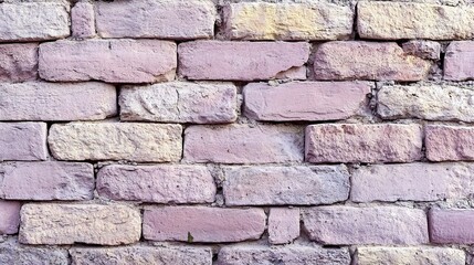 Soft Pastel Pink Textured Brick Wall Background for Creative Use