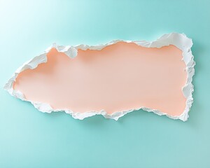 Creative Torn Paper Art on Pastel Background