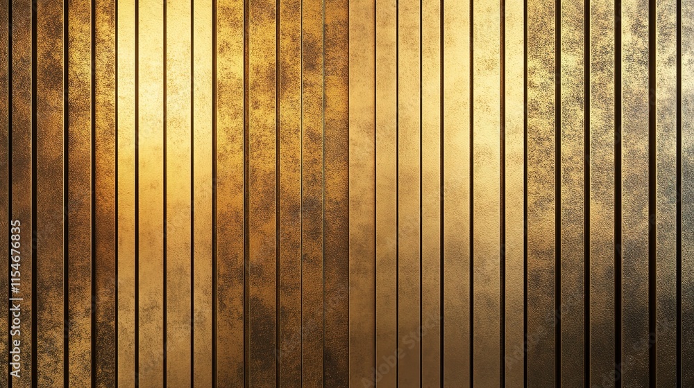 Poster golden stripe pattern with subtle textures on a wall surface