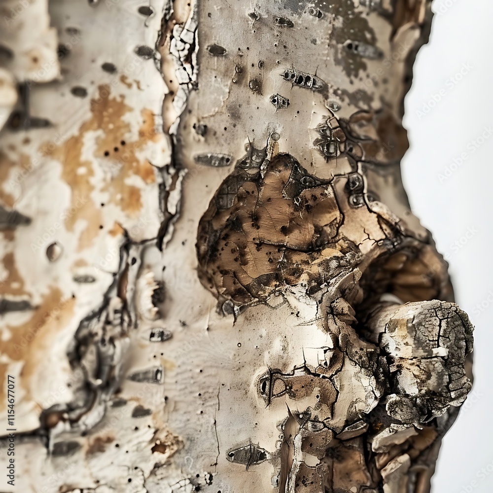 Poster branch of a tree isolated on white background with clipping path.