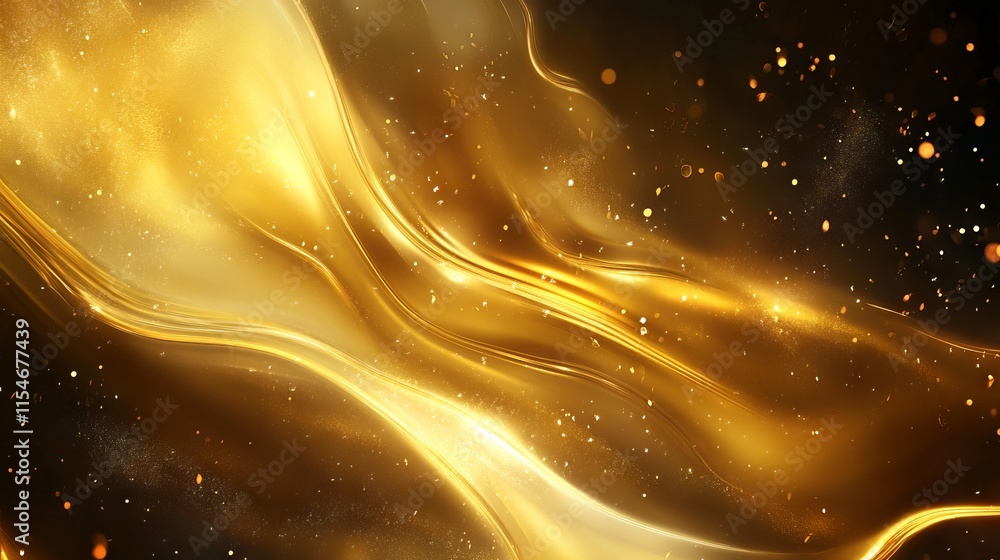 Poster luxurious gold textured background with smooth gradient shadows and metallic shine for elegant desig