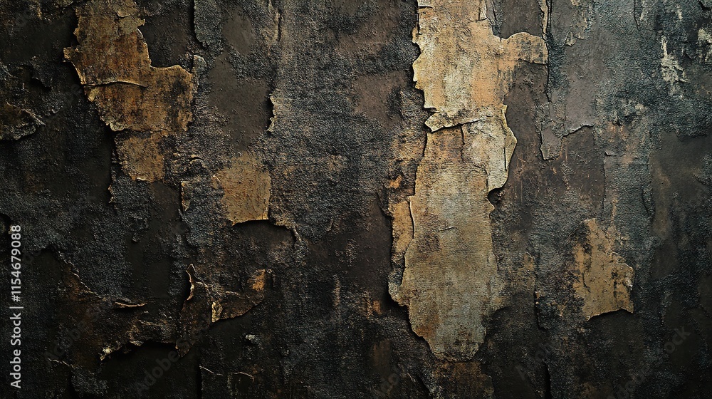 Poster aged and stained old wall with unique textures and patterns
