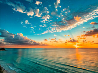 sunset over the sea. sea, sky, sunset, water, sun, ocean, nature, sunrise, landscape, clouds, beach, cloud, horizon, wave, summer, orange, reflection, sunlight, red, evening, light, lake, blue, beauty