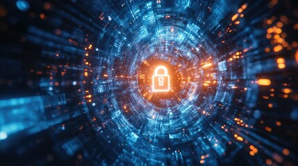 Obraz premium Cybersecurity: Digital Fortress, Data Protection, Network Security, Information Security, Digital Privacy, Data Encryption, Secure Systems, Safeguarding Data, Cyber Defense, Virtual Security