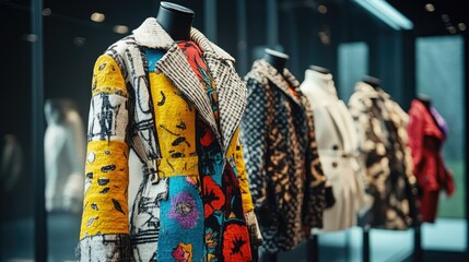 Colorful Coats Fashion Show Display