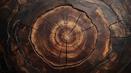 Natural Wood Texture Background with Detailed Patterns and Rings