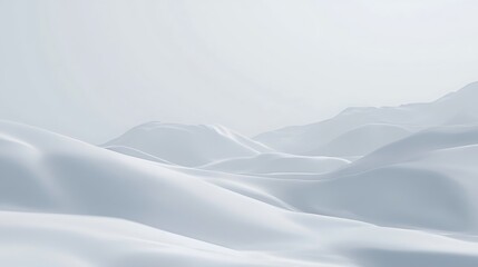 Fototapeta premium A snowy mountain range with a clear blue sky