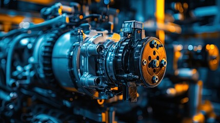 Fototapeta premium Close-up of a Complex Automotive Engine Component