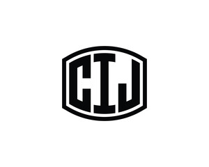 CIJ logo design vector template. CIJ