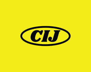 CIJ logo design vector template. CIJ