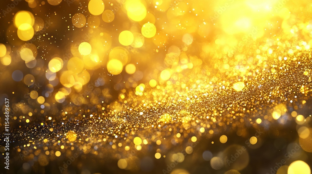 Poster solid gold texture background with an abstract shimmering design, featuring a luxurious golden surfa