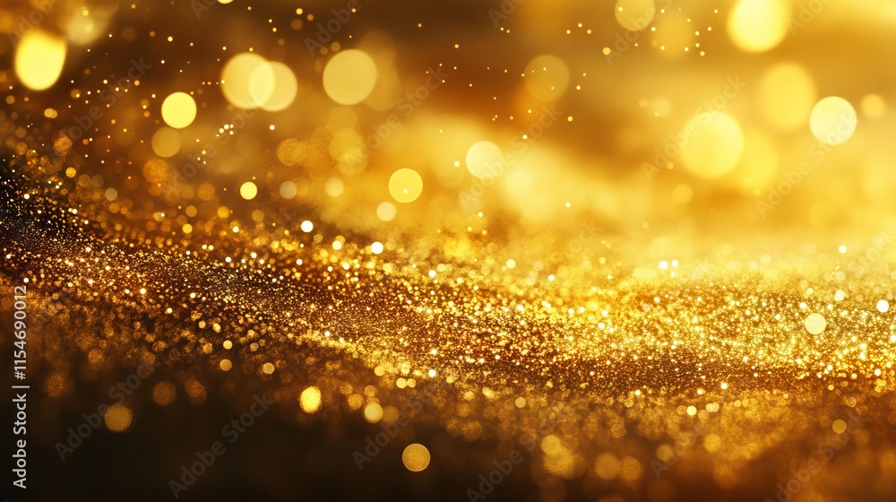 Poster solid gold texture background with an abstract shimmering design, featuring a luxurious golden surfa
