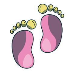 vector pink blue and yellow baby shower icon illustratio