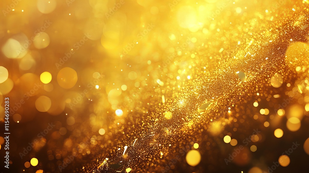 Poster solid gold texture background with an abstract shimmering design, featuring a luxurious golden surfa