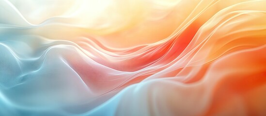 Obraz premium Abstract Pastel Waves: A Dreamy Swirl of Colors